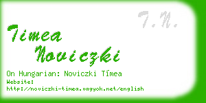 timea noviczki business card
